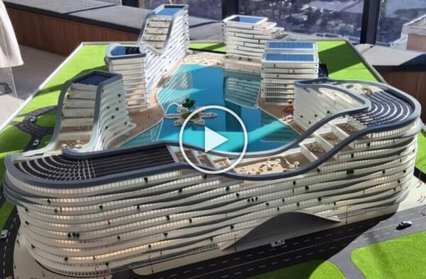 Home maqueta de arquitectura lagoon city